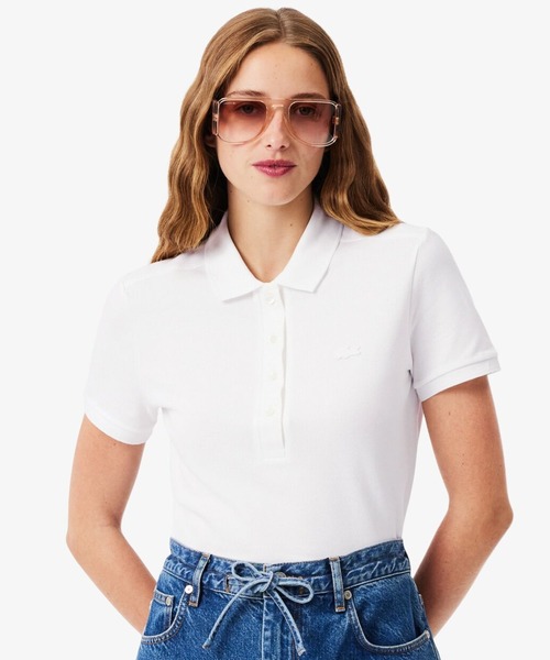 LACOSTEラコステのスリムフィット　ストレッチコットンピケポロ ラコステ LACOSTE スリムフィット ストレッチコットンピケポロ（半袖