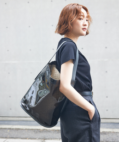 qualite（カリテ） トートバッグ 「大人のクリアバッグ」PVCトート 