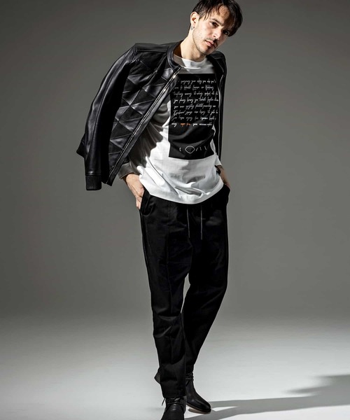 C DIEM シープレザーパッチワークライダースジャケット