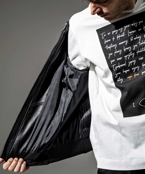 C DIEM ストレッチシープレザーコンビジャケット C DIEM 革ジャン ライダース DIEM(カルペディエム)シープレザーパッチ