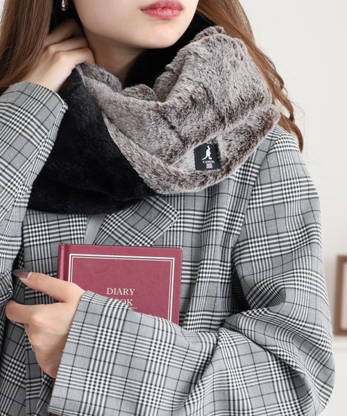 KANGOL ネックウォーマー スヌード フェイクファースヌード メンズ