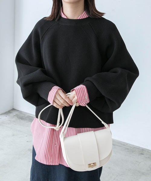 BONLECILL ショルダーバッグ バッグ ハーフムーン フラップミニ