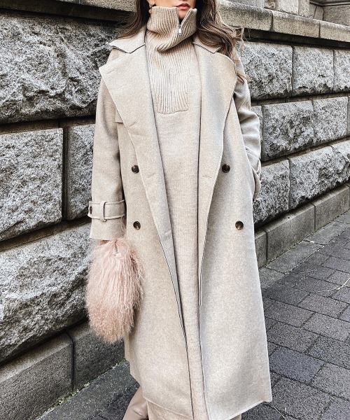 定価59,300円‼️エムアイディー　トレンチジレ　トレンチコート セール】 ビット付ミディトレンチコート （トレンチコート）｜MAJESTIC