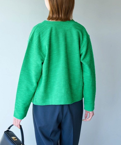 ROPE' PICNIC（ロペ ピクニック） カーディガン カットツイードメタル