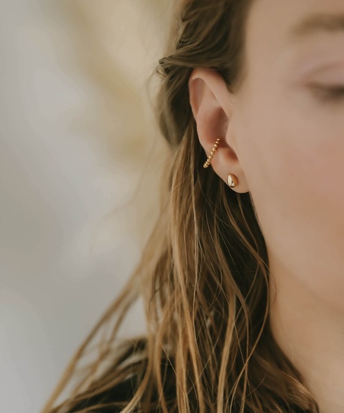 ピアス 18k「mollica-grand -モリカ・グラン-」K18 18金 ポスト長め