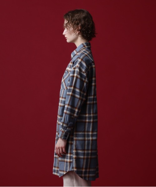 AVIREX シャツワンピース 「COLLECTION」L/S COMBI PATTERN