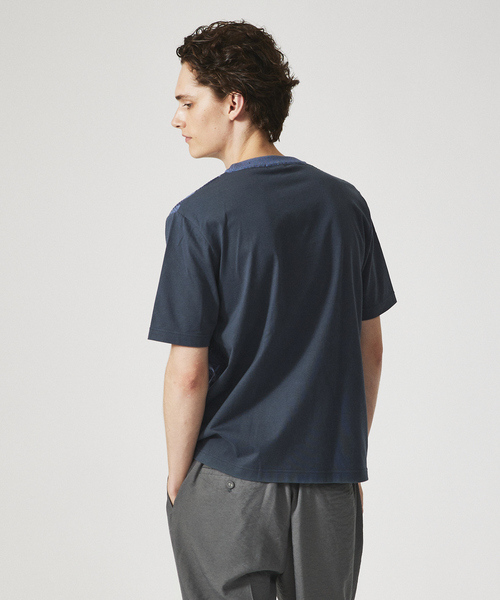 ABAHOUSE（アバハウス） tシャツ 「ハウンドトゥース柄」リラックス