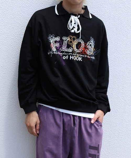 【美品】WIND AND SEA × JOHNSON スウェット 古着 XL 黒 WIND AND SEA HYSTERIC GLAMOUR ダメージ加工コラボデニム wds-c