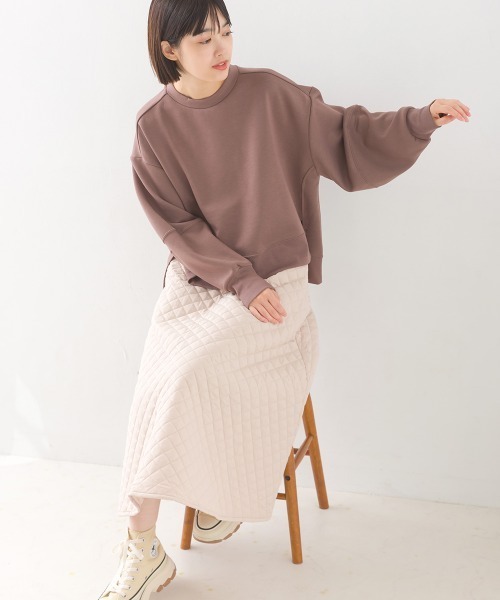 OMNES（オムネス） スカート キルティングロングフレアスカート