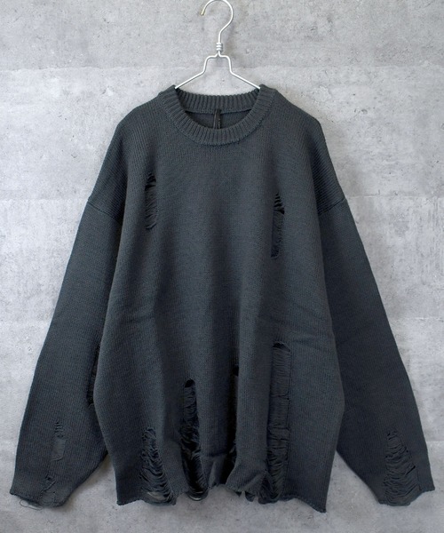アパズリングホーム 24aw 新品タグ付き ダメージ加工 ニット 黒 ダメージニット – WEGO ONLINE STORE