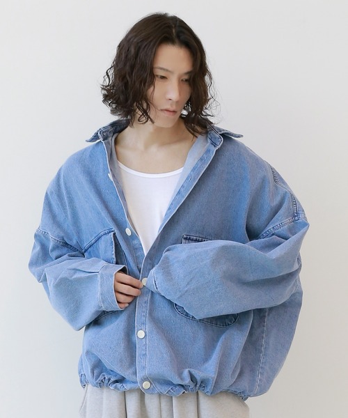 【★完売必至★】fabiana filippi ☆ デニムシャツジャケット minsobi シャツ フラップポケットデニムシャツ デニムシャツ