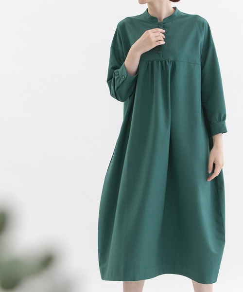 nop de nod（ノップドゥノッド） ワンピース スタンドカラーワンピース