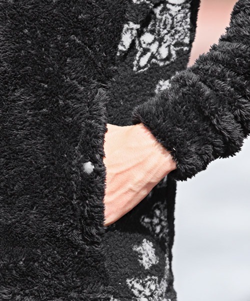 LUXSTYLE（ラグスタイル） ブルゾン アウター ペイズリー柄ボアZIP