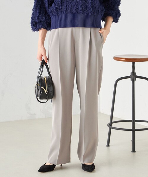 SHIPS パンツ 「手洗い可能」強撚 へビー ツイル ストレート 24SS