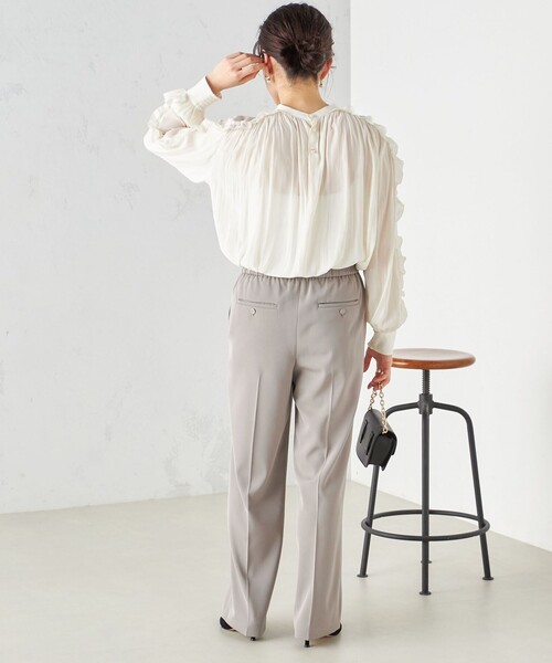 SHIPS パンツ 「手洗い可能」強撚 へビー ツイル ストレート 24SS