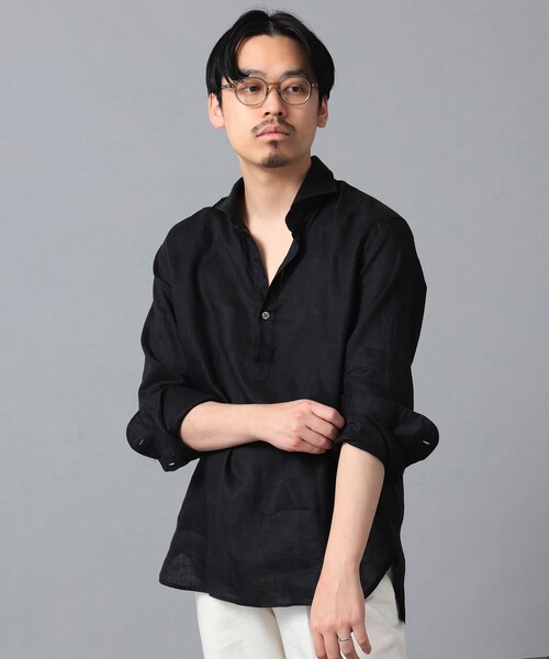 ORIAN / リネン プルオーバーシャツ　Mサイズ BEAMS F（ビームスF）ORIAN / リネン プルオーバーシャツ