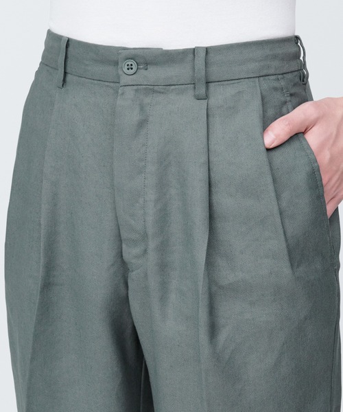 パンツ 紳士　ヘンプ混タックストレートパンツ メンズ | 無印良品 | 14