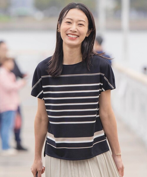 J PRESS J プレス tシャツ パネルボーダー フレンチスリーブ カットソー レディース ZOZOTOWN Yahoo 店 - 通販 - Yahoo ショッピング