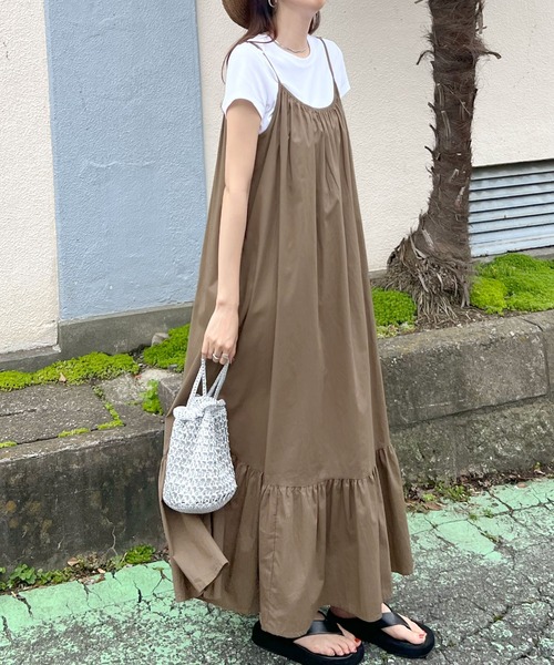 CADUNE ギャザーキャミワンピース ギャザーキャミワンピース – FASHFREN