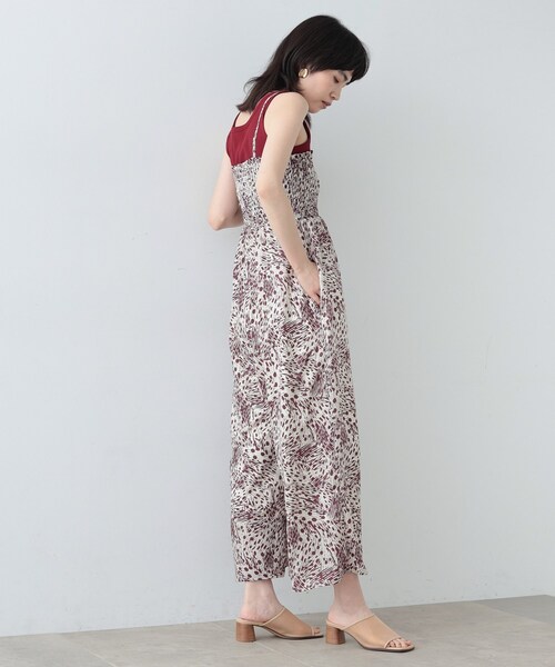 ギャレスト　ボヘミアンプリントパンツ ギャレスト GALLEST ボヘミアンプリントパンツ （ボルドー(564