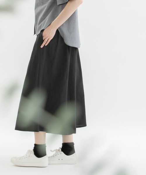 nop de nod（ノップドゥノッド） スカート リネンコットンパナマタック