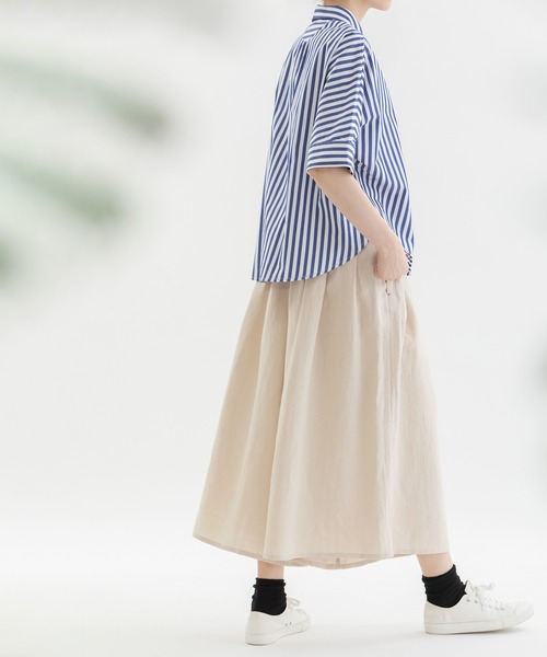 nop de nod（ノップドゥノッド） スカート リネンコットンパナマタック