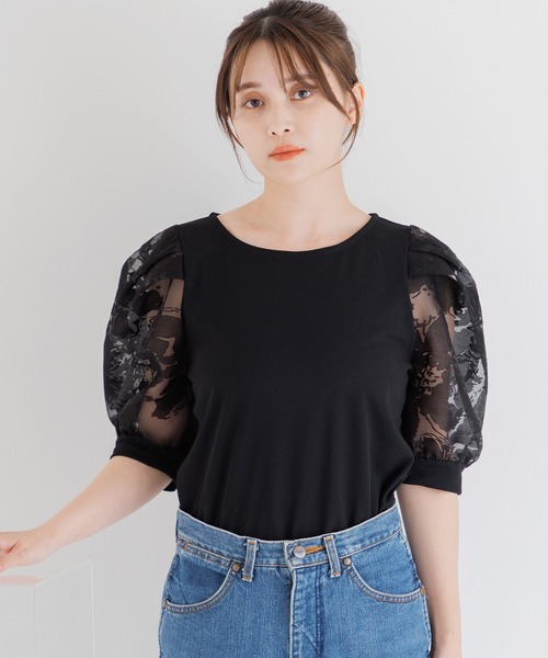 tシャツ オパール袖切替鹿の子トップス レディース tシャツ オパール袖切替鹿の子トップス レディース : ZOZOTOWN