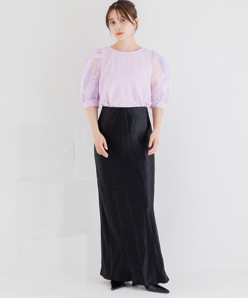 tシャツ オパール袖切替鹿の子トップス レディース : ZOZOTOWN