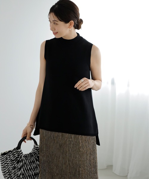 tシャツ 新涼感テントラインノースリーブトップス レディース