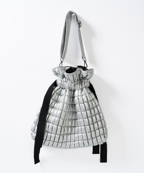 Aphlotus ショルダーバッグ フェイクレザーキルティング バゲット