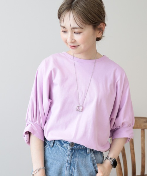 AMERICAN HOLIC tシャツ 接触冷感5分袖ドルマンカットプル