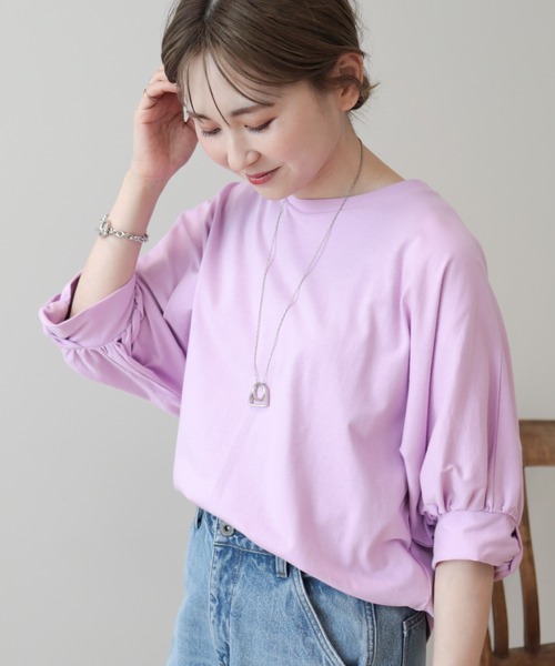 tシャツ チェックジャージードルマンプルオーバー レディース r400