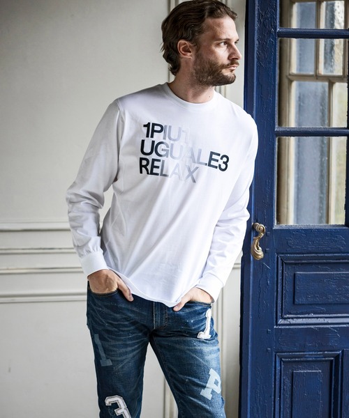 1PIU1UGUALE3 RELAX tシャツ RELAX(ウノピゥウノウグァーレトレ