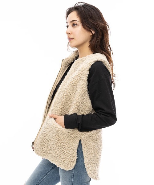 ベスト ジレ BILLABONG レディース BOA VEST ベスト/ビラボンサイドスリットボアベスト レディース BILLABONG ベスト ジレ レディース BOA VEST ベスト/ビラボン