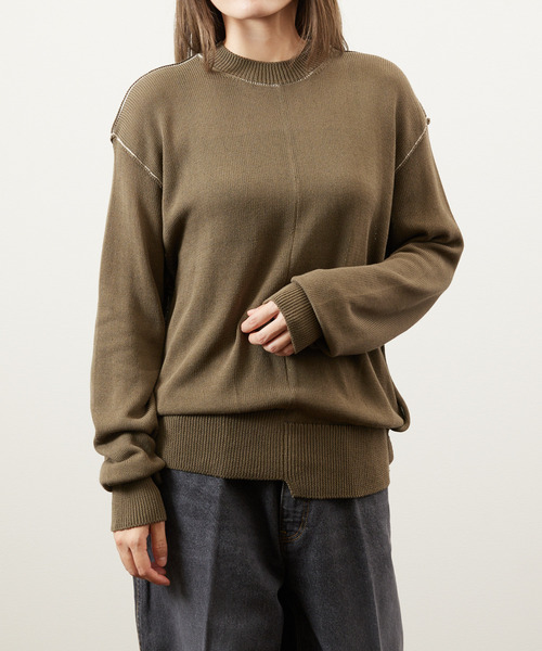 15561✨新品タグ付き✨ヤシキ デザイン ニット セーター コットン ブラウン JANESMITH（ジェーンスミス） ニット セーター ジェーンスミス / KNIT