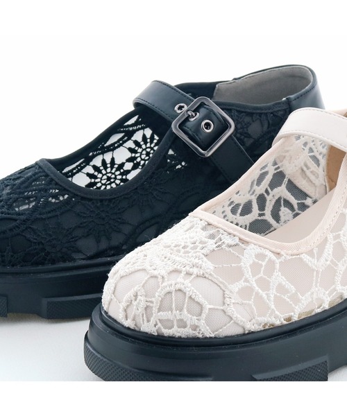 byあしながおじさん パンプス 軽量｜厚底ストラップシューズ 8940329