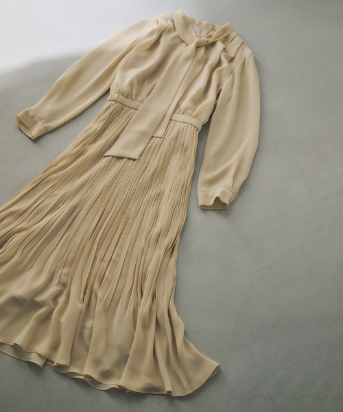 ROPE'（ロペ） ワンピース ジョーゼットシフォンプリーツワンピース