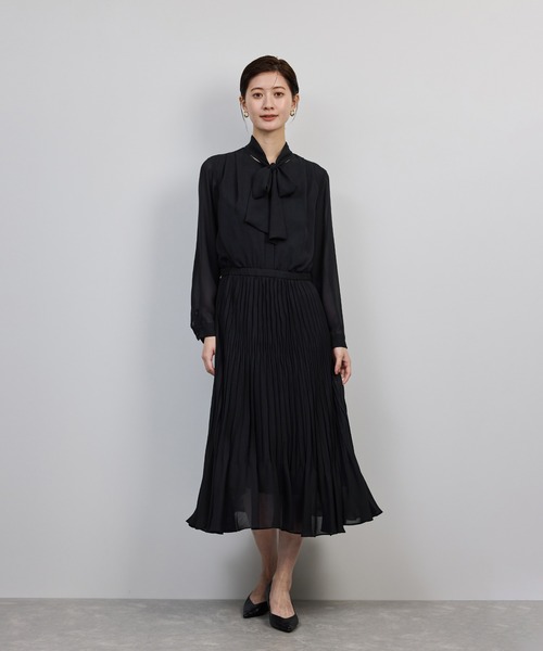 ROPE'（ロペ） ワンピース ジョーゼットシフォンプリーツワンピース