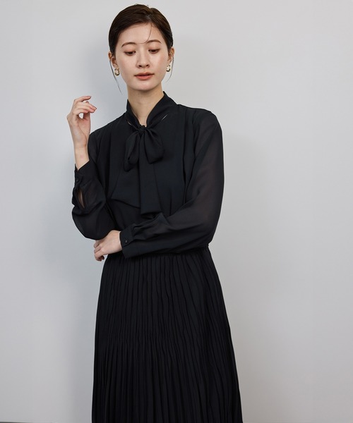 ROPE'（ロペ） ワンピース ジョーゼットシフォンプリーツワンピース