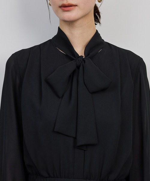 ROPE'（ロペ） ワンピース ジョーゼットシフォンプリーツワンピース