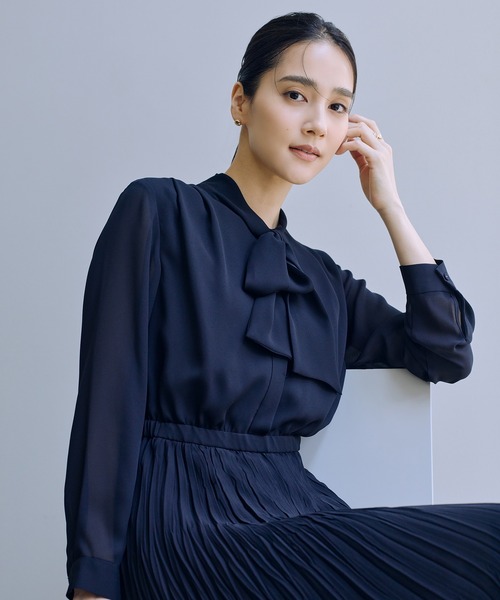 ROPE'（ロペ） ワンピース ジョーゼットシフォンプリーツワンピース