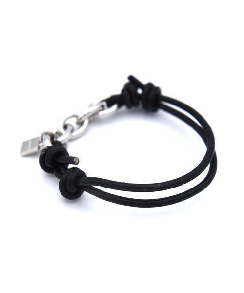 MILK BOY ブラックレザーブレスレット MILKBOY（ミルクボーイ） ブレスレット BUNCH OF LEATHER リストレット