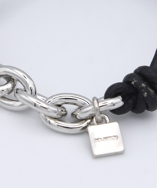 MILK BOY ブラックレザーブレスレット MILKBOY（ミルクボーイ） ブレスレット BUNCH OF LEATHER リストレット