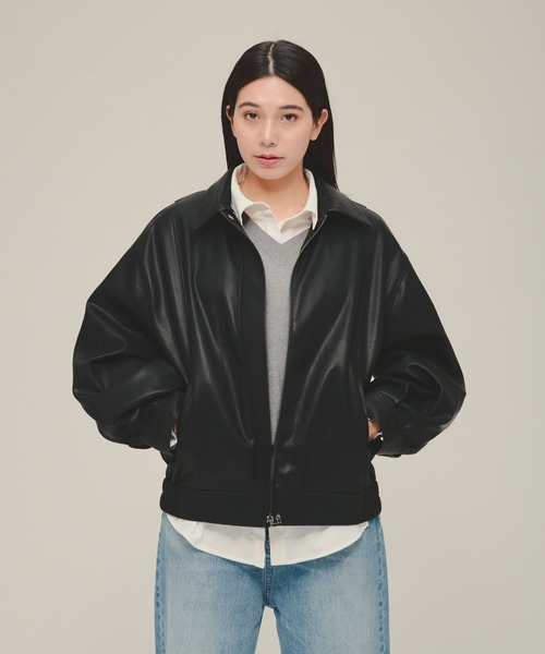 ブルゾン アウター 「eL」Leather Blouson/287459 レディース | ブランド登録なし | 06