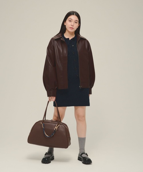 ブルゾン アウター 「eL」Leather Blouson/287459 レディース | ブランド登録なし | 07