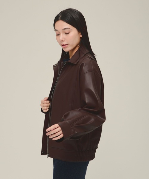 ブルゾン アウター 「eL」Leather Blouson/287459 レディース | ブランド登録なし | 09