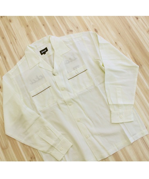 Schott N.Y.C シャツ チェーン刺繍 長袖 ボーリングシャツ