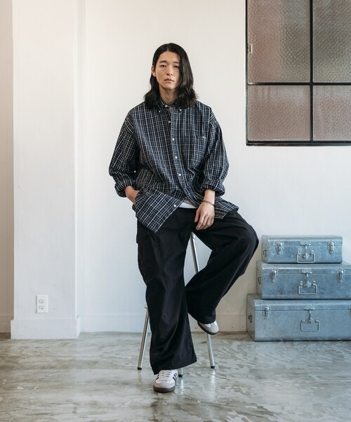 NAUTICA シャツ NAUTICA/ノーティカ Washed Broad Tattersall L