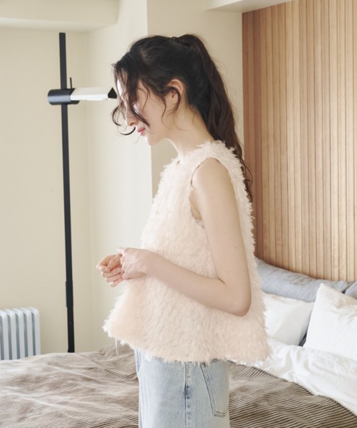 REMOON ベスト ジレ テープヤーンベスト レディース : ZOZOTOWN