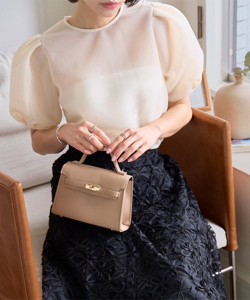 美品✨ マチャット シアーダンボールトップス ブラウス パフスリーブ KOBE LETTUCE 透け感 シアーダンボールパフスリーブブラウス
